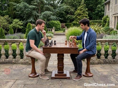 Chess table photo
