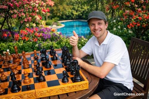 Chess table photo