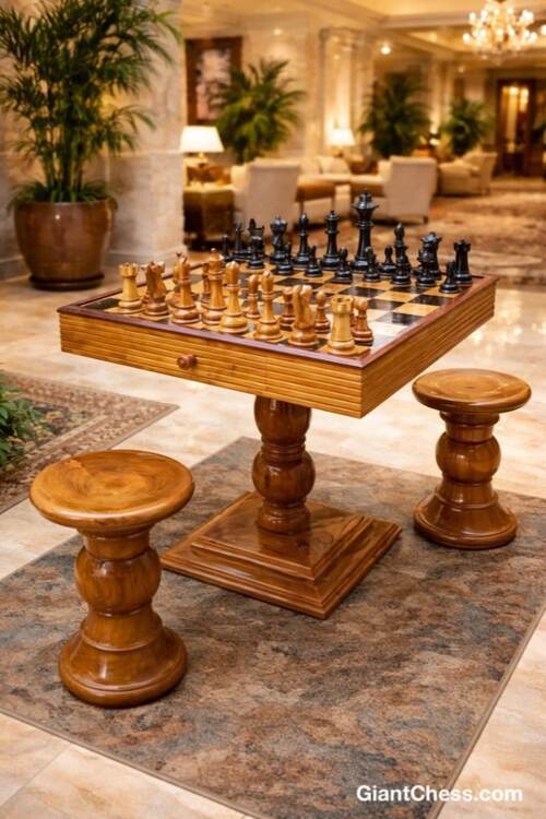 Chess table photo